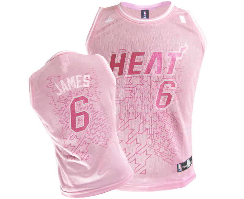 Best NBA Miami Heat 6 LeBron James Womens Adidas Jerseys